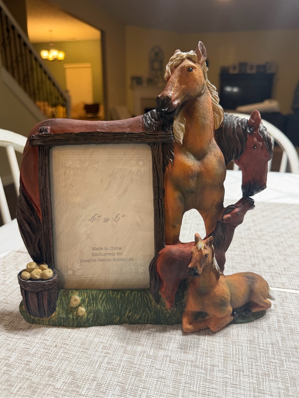 Vintage Horse Resin Photo Frame